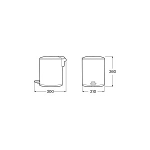 Hotels poubelle 5l noir mat - ROCA A817875NB0 