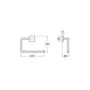 Victoria square porte-serviettes anneau chromé - ROCA A817886C00 