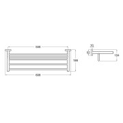 Victoria square porte-serviettes de réserve chromé - ROCA A817887C00 