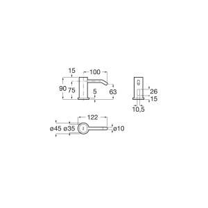 Ona Distr Électronique De Liquide Sur Plan (Secteur) Chromé-Roca A818014C00 