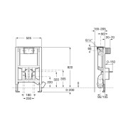 Duplo s bâti-support wc mural hauteur sous fenêtre de 820 mm - ROCA A8900A2020 