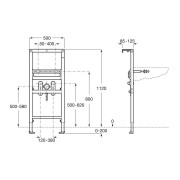Duplo s bâti-support pour lavabo (sans réservoir), accessoires d'installation. - ROCA A8900F3000 
