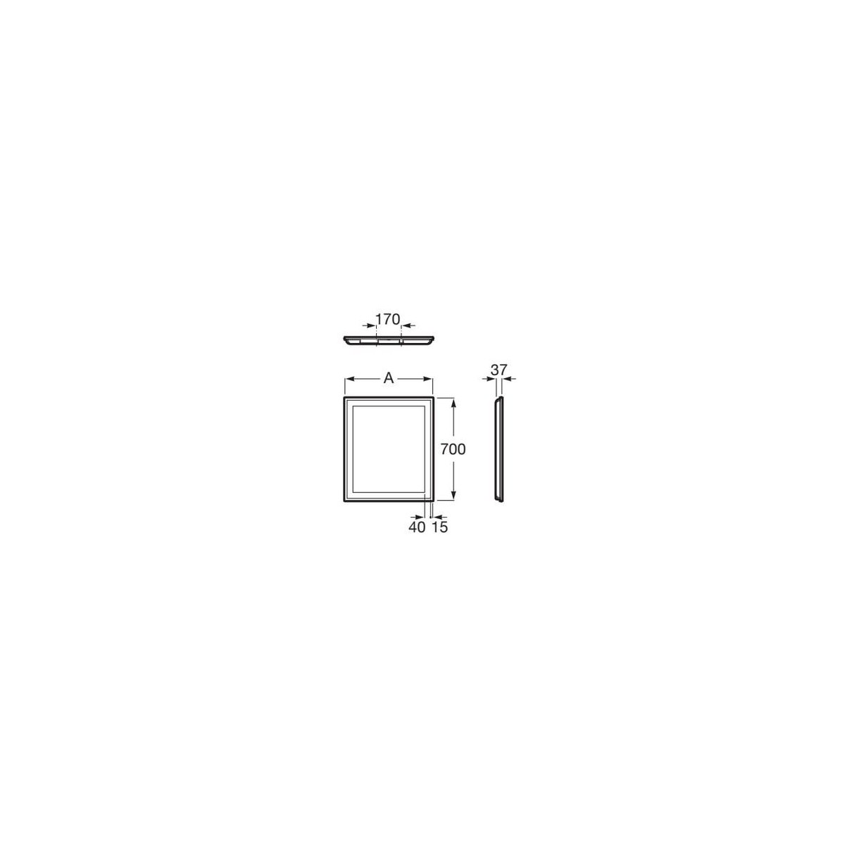 Iridia Miroir Rect. 600X700Mm - ROCA A812340000 