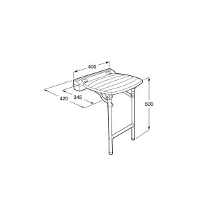 Access Confort Siege Rabattable Avec Pieds - ROCA A816913009 