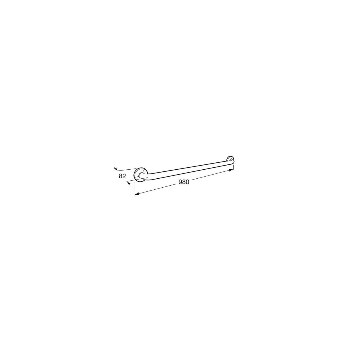 Poignée de bain blanche antibacterien pro ACCESS - ROCA A816980009 