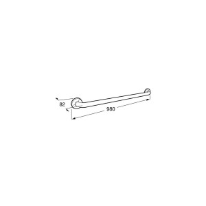 Poignée de bain blanche antibacterien pro ACCESS - ROCA A816980009 