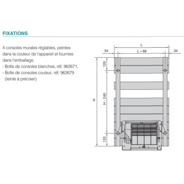 Sèche-serviette soufflant ACOVA - REGATE + AIR eau chaude 1411W (411W+100W)  SX085-050IFS - Vita Habitat