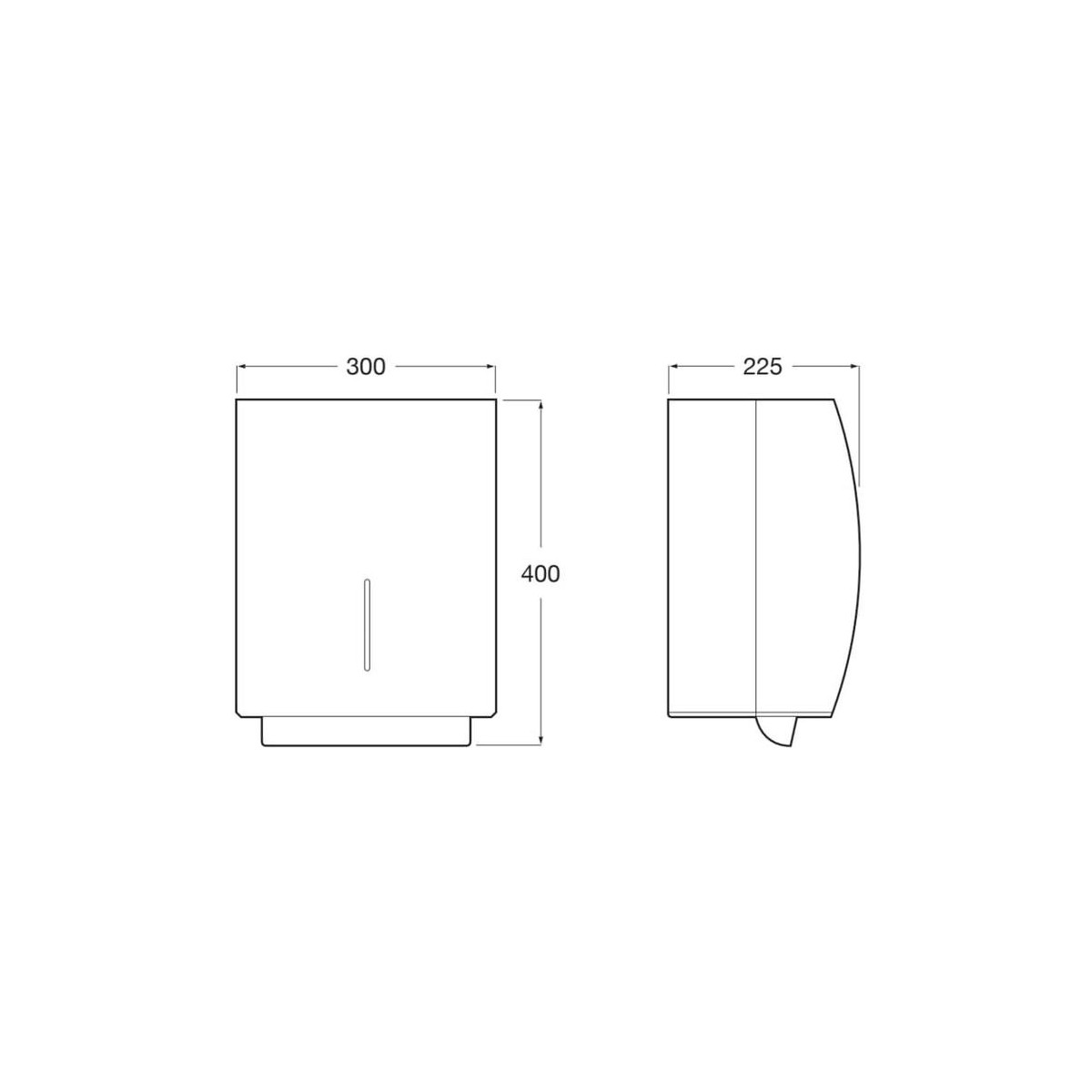 Public Distr Auto De Papier Avec Capteur Acier Inoxydable  - ROCA A818017001 