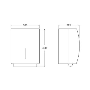 Public Distr Auto De Papier Avec Capteur Acier Inoxydable  - ROCA A818017001 