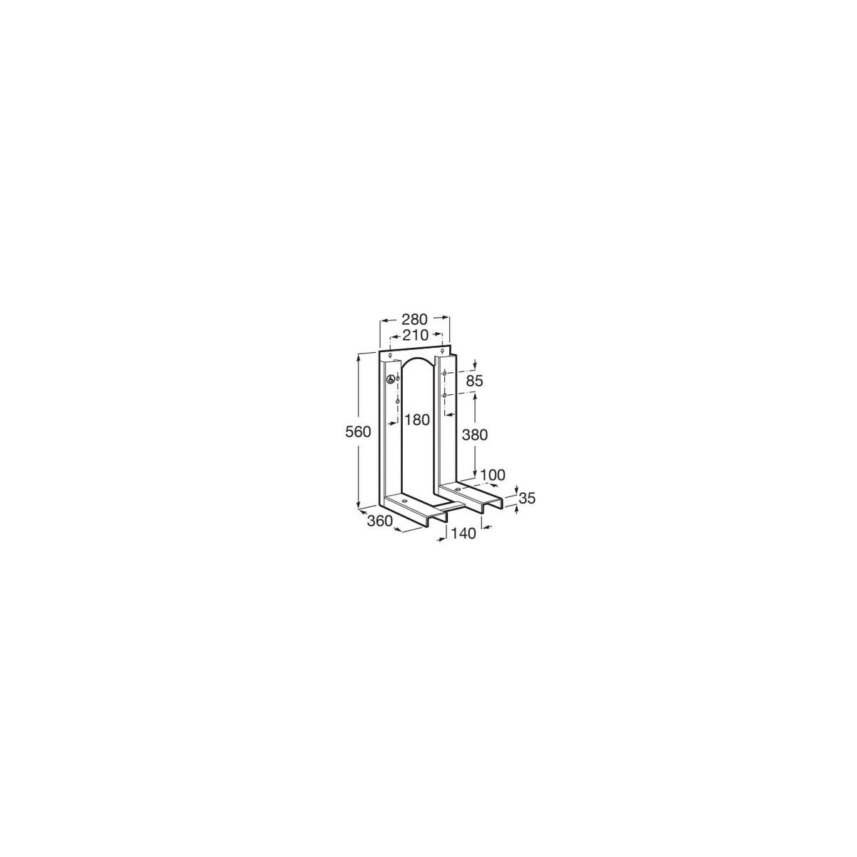 Equerres pour fixation cuvettes et bidets suspendus - ROCA A822091001 