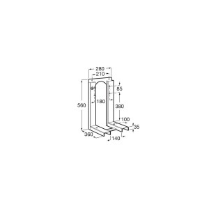 Equerres pour fixation cuvettes et bidets suspendus - ROCA A822091001 
