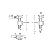 Robinet d'alimentation double a8 3/8' en laiton - ROCA A822509200 