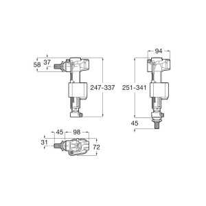 Robinet d'alimentation double a8 3/8' en laiton - ROCA A822509200 