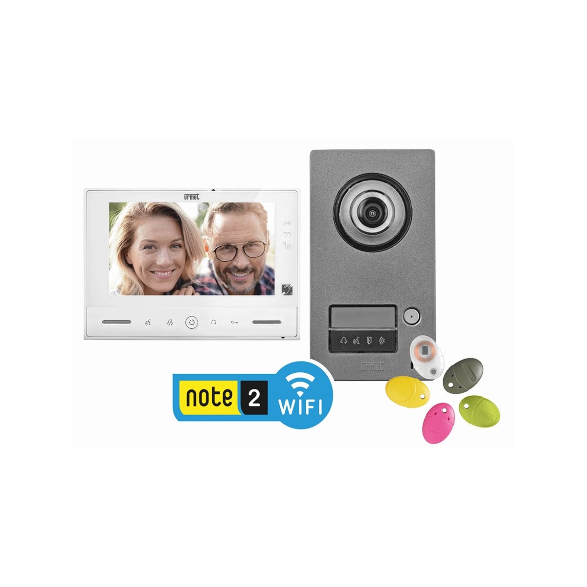 Kit visiophone WiFi Note 2 Urmet avec Yokis Up 1 bouton - URMET 1723/95U