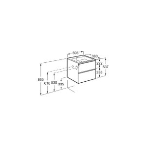 The Gap Unik Cpt 2T 500Mm Blanc Brillant - ROCA A851494806 