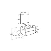 The gap pack 2t 700mm (unik+miroir) frêne nordic - ROCA A851510434 