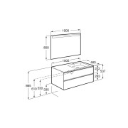 The Gap Pack 2T Lav Dte 1000Mm (Unik+Miroir) Frêne Nordic - ROCA A851515434 