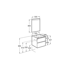 The Gap Pack Cpt 2T 500Mm (Unik+Miroir) City Oak - ROCA A851525402 