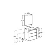 The Gap Pack Cpt 3T 600Mm (Unik+Miroir) City Oak - ROCA A851529402 