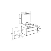 The Gap Pack Pr Lav A Poser 800Mm  City Oak - ROCA A851532402 