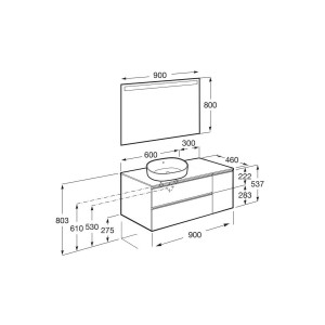The Gap Pack Pr Lav Gche 900Mm Frêne Nordic - ROCA A851534434 