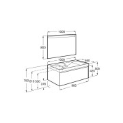 Ona Pack 1 Tiroir 1000Mm Vert Mat-Roca A851702513 