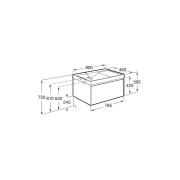 Ona Unik 1 Tiroir 800Mm Gauche Chêne Blanchi-Roca A851720512 