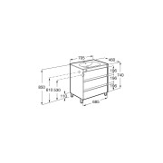 Tenet Unik 3 Tiroirs 700 Mm Noyer - ROCA A851780517 