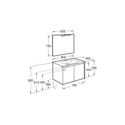 Tenet Pack 2 Portes 800 Mm Frêne Nordic - ROCA A851784434 