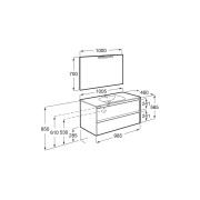 Tenet Pack 2 Tiroirs 1000 Mm City Oak - ROCA A851788402 