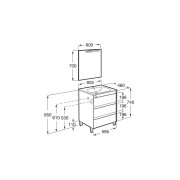 Tenet Pack 3 Tiroirs 600 Mm Noyer - ROCA A851789517 