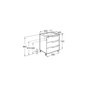 Aleyda Unik 3 Tiroirs 600 Mm Bois Naturel - ROCA A851821524 