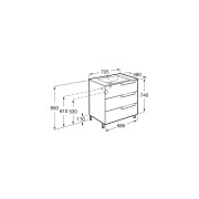 Aleyda Unik 3 Tiroirs 700 Mm Bois Naturel - ROCA A851822524 