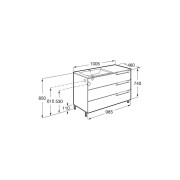 Aleyda Unik 3 Tiroirs Lavabo À Gauche 1000 Mm Bois Naturel - ROCA A851828524 