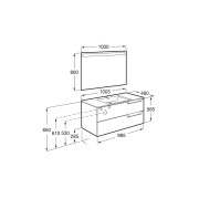 Aleyda Pack 2 Tiroirs 1000 Mm Blanc Mat - ROCA A851839509 