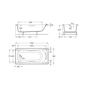 Becool  1900X900 A/Pieds/Poinees/Ap.T Blanc - ROCA A248014001 