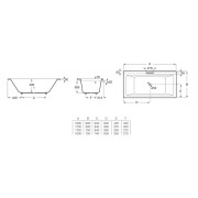 Vythos baign double acryl avec pieds 1700x750 - ROCA A248554000 