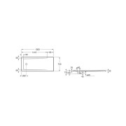 Receveur de douche 1500X750 Blanc Neo Daiquiri - ROCA A276177000 