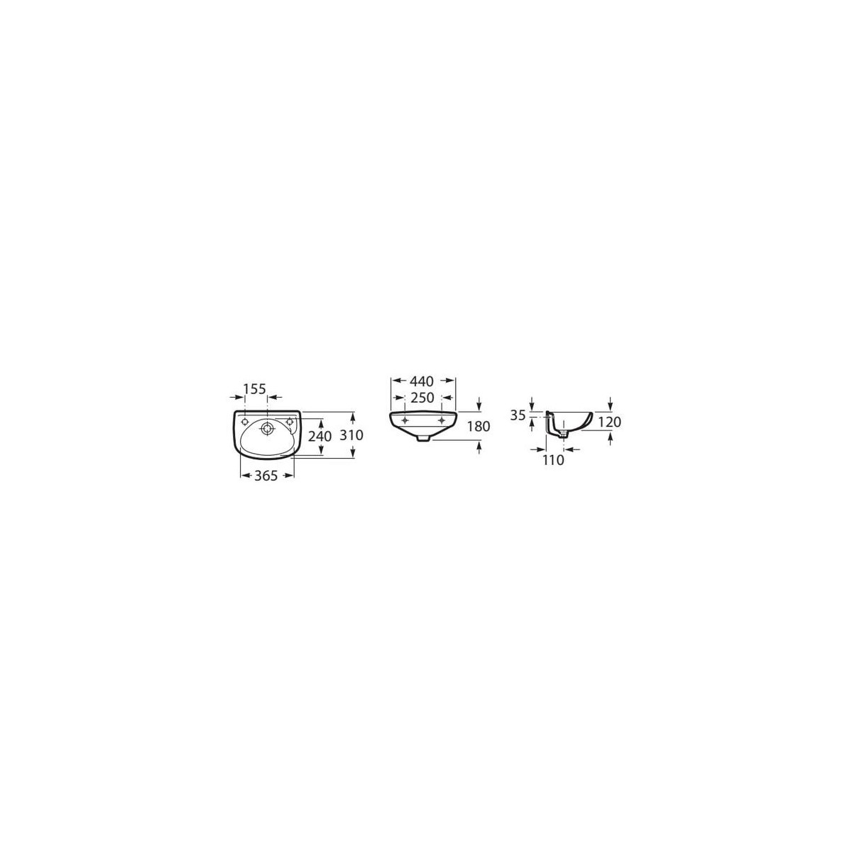 Ibis Lave Mains Blanc - ROCA A320841001 