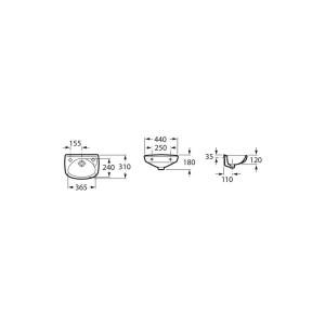 Ibis Lave Mains Blanc - ROCA A320841001 