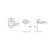 Lavabo mural en porcelaine Debba 600X480 Blanc - ROCA A325994000 