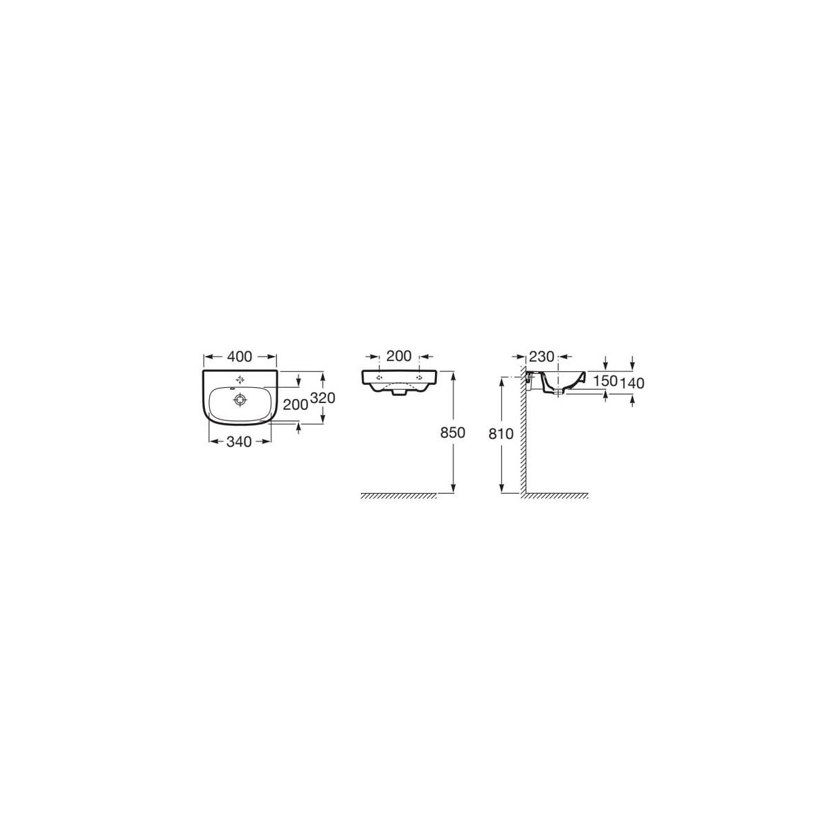 Lavabo mural Blanc Debba - ROCA A325998000 