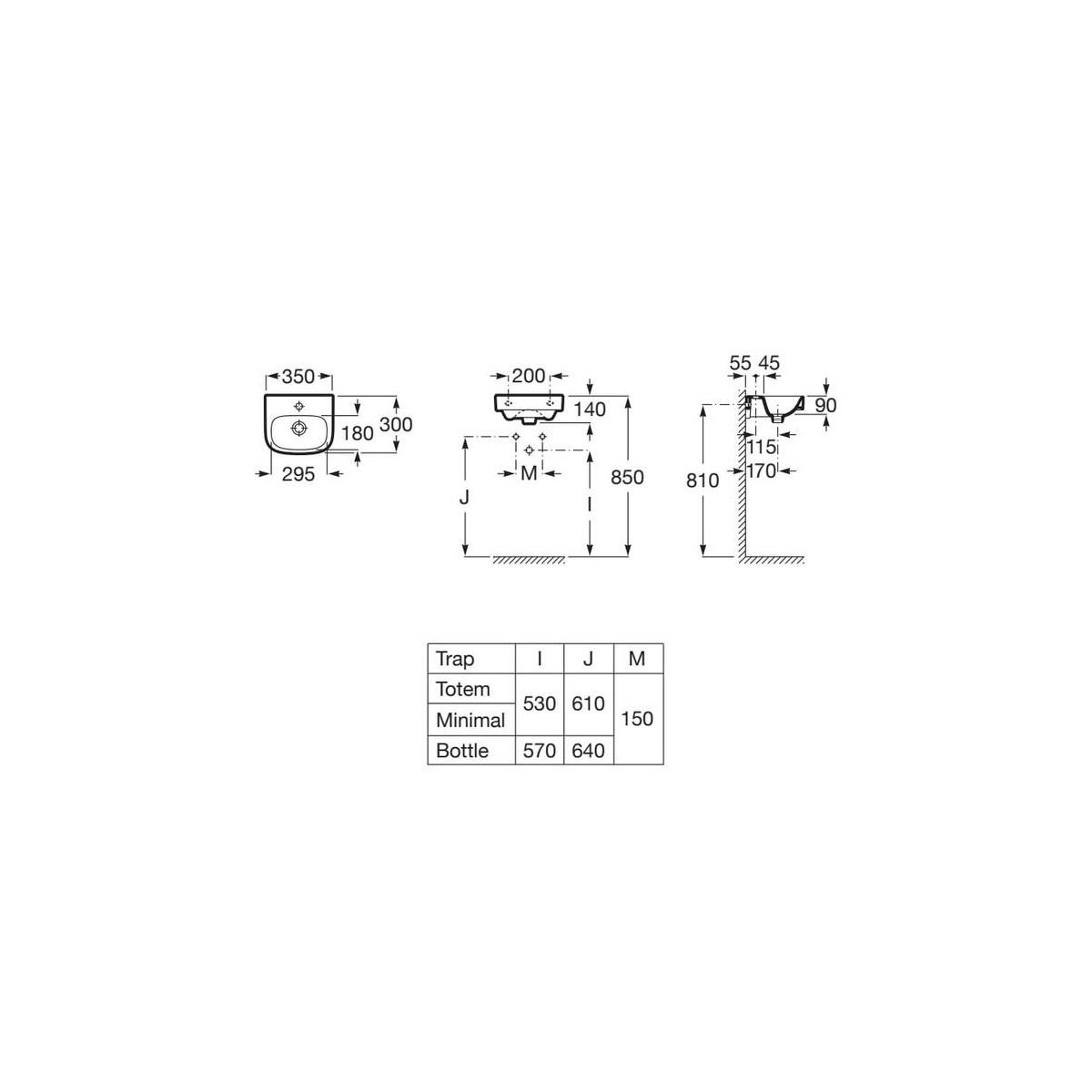Debba lave-mains suspendu 350x300 blanc - ROCA A325999000 