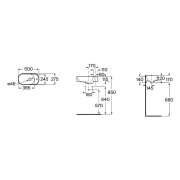 Meridian lave-mains mural en fineceramic® blanc brillant 500x275 mm - ROCA A327740000 