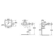 Meridian lavabo mural en fineceramic® noir mat 550x460mm - ROCA A327741080 