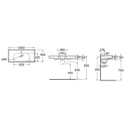 Meridian lavabo mural en fineceramic® noir mat 1000x460mm - ROCA A327746080 