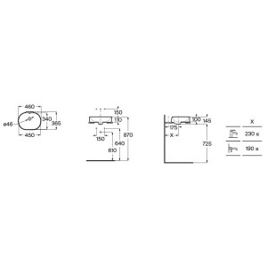 Meridian vasque à poser en fineceramic® blanc mat 460x365 mm - ROCA A327748620 