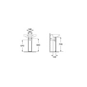 Colonne pour lavabo en porcelaine Debba - ROCA A335990000 