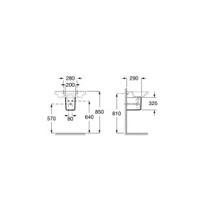 Semi-colonne pour lavabo en porcelaine Debba - ROCA A337991000 