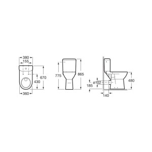 Access Reservoir A3/L+D2Dcaja Avec Fixation Blanc - ROCA A341230000 